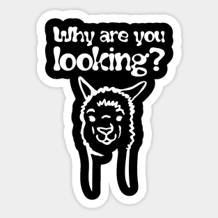 Funny alpaca shirt Sticker